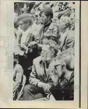 1968 Press Photo Actor Sterling Hayden & Son Christian at UC Berkeley Event picture