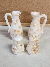 4 Pc Decorative Ceramics Grape Design - S&P Shakers, Oil/vinegar ?Lefton? picture