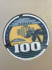 $100 Caribe Hilton San Juan Puerto Rico Casino Notched Chip CC CHC-100a picture