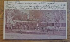 RARE  1907 FRYEBURG MAINE Post Card HORSE-DRAWN Trolley Railway ME   Scarce  picture