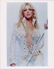 Britney Spears wears Elvis style white jumpsuit 8x10 inch photo picture