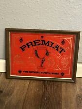 Vintage Premiat fine Romanian imported Varietal wine Framed Bar Mirror Red Ad picture