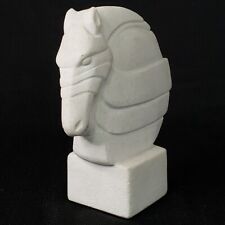 Marbell Stone Age Belgium Art Deco Style Vintage Horse Bust Sculpture Figurine picture