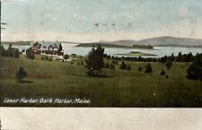 Lower Harbor Dark Harbor Islesboro Maine Antique Postcard ME Islands Bridgeton picture