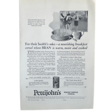 Vintage 1927 Pettijohn’s Whole Wheat Cereal For Healths Sake Ad Advertisment picture