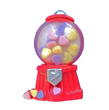 Hallmark PIN Valentines Vintage GUMBALL MACHINE Candy HEARTS 1984 Brooch GOOD picture