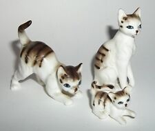 Vintage Bone China Miniature Cat Family Figurines picture