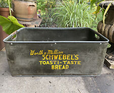 Vintage LG Schwebel's Toasti-Taste Bread Vulcanized Box Crate Bin Advertisement picture