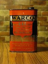 VINTAGE WARCO HEAVY S.A.E. DUTY HYDRAULIC BRAKE FLUID CAN WARWICK LABORATORIES picture