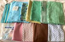 Lot of Vintage Quilt Material Cotton Pastels Polka Dots Shells picture