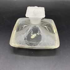 Art Deco Style Silvestri Clear Frosted Glass Perfume Bottle With Stopper picture