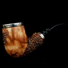 AGovem Handmade Rustik Reverse Block Meerschaum Smoking Tobacco Pipe AGM-1708 picture