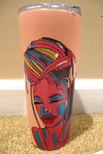 Pink LoMein~2 womens faces~Stainless Steel Tumbler OCS Designs 22.9oz with Straw picture