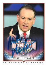 Governor Arkansas MIKE HUCKABEE signed 2016 TOPPS DECISION card #19 picture