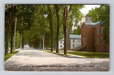 Greenwich NY-New York, Academy St, Odd Fellows Hall Vintage c1911 Postcard picture