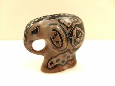 Beautiful Tribal Red Soap Stone Hand Carved Elephant Figurine Signed picture