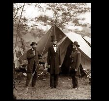 Abraham Lincoln 1862 PHOTO,Battle of Antietam With Allan Pinkerton,Civil War Pic picture