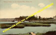 Pennsylvania PRR Denton MD Choptank River swingbridge REPRODUCTION from postcard picture