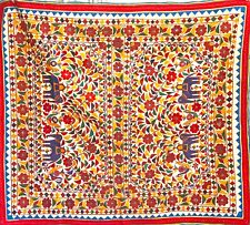 Vintage Indian Banjara Gujarat Hindu hand embroidered LARGE tapestry shisha picture