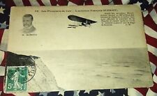 L.F. BLERIOT FAMOUS FRENCH AVIATOR POSTCARD.  1910 COVER FRANCE TO U.S.A. picture