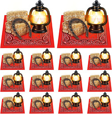 Shihanee 72 Pcs Western Cowboy Centerpieces with Horseshoe Lantern Decorations M picture