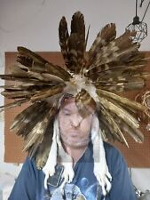 Native American Imitation Eagle Feathers Mandan Dog Soldier Moptop Authentic picture