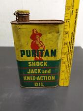 Vtg Antique Puritan Shock, Jack and Knee-Action Oil Unopened Can 32 Oz. Mancave picture