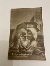 1914-1918 WWI Oh How Comfortable We Are France Romantic Real Photo Postcard picture