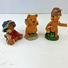 Vintage Teddy Bears with Honey Pot Figurines Lot of 3 picture