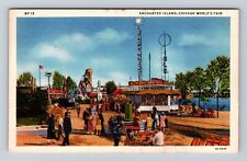 Chicago IL-Illinois, Worlds Fair, Enchanted Island, Antique Vintage Postcard picture