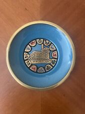 MCM Vintage Jerusalem Enamel on Brass Plate Tribes of Israel Wall Décor picture