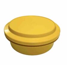 Tupperware 1206-31 Vintage Yellow Bowl Seal N Serve 1207-36 Lid,Plate Stackable picture