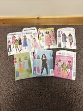 Lot of 7 Vintage Sewing Patterns Girls Plus McCalls & Butterick picture