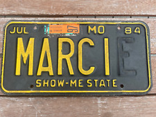 1984/97 Missouri MO Vanity Automobile License Plate MARCIE picture