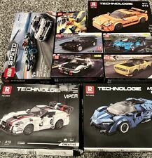 Lot of 7 Reobrix & Mould King Cars + 2 LEGO Sets (Speed Champions & Wolverine) picture