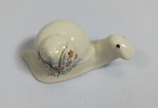 Rare Vintage 3 Inch CRE Irish Porcelain Floral Design Snail Decor EUC picture