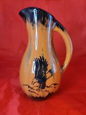 Sioux Pitcher Signed Little Thunder 10.5 in Eagle Feath Hand Painted Native Art picture