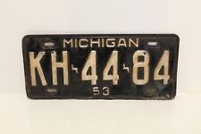 vintage 1953 michigan license plate picture