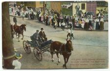 Lynn MA Old Home Week Parade Fire Fighting General Postcard Massachusetts picture