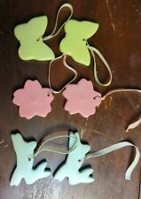 Vintage Easter Ornament Mini Bunny Butterfly Lot Of 6 Flower Ceramic Style Nice picture