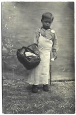 Delivery Boy Trade Shop Children 1910´s - RPPC - Social History - Photo Postcard picture