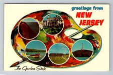 New Jersey, NJ-New Jersey, Scenic Greetings, Artist, Garden, Vintage Postcard picture