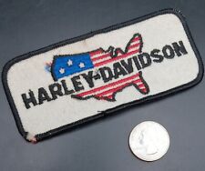 Vintage Harley-Davidson Motorcycles America Map Embroidered Patch picture