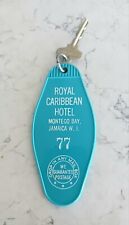 Vintage Royal Carribean Hotel Room Key and Fob Room #77 Montego Bay Jamaica picture