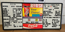 Vintage Enjoy Coca Cola Sign Pizza Shop Menu Board Sign Diner picture