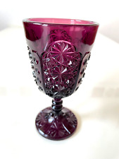 Fenton LG Wright Purple Amethyst Wine Glass 4 7/8