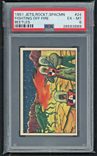 1951 Bowman Jets, Rockets, Spacemen #24 Fighting Off Fire Beetles PSA 6 EX-MT picture