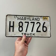 VTG Maryland TRUCK License Plate 1982 - Obsolete - Black Lettering picture