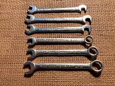 Vintage Lot 6 Craftsman -v- Series SAE 7/32” - 1/4” Open End and Combination Wr picture