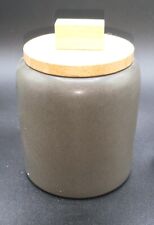 Project 62 Large Stoneware Tilley Food Storage Canister with Wood Lid Black picture